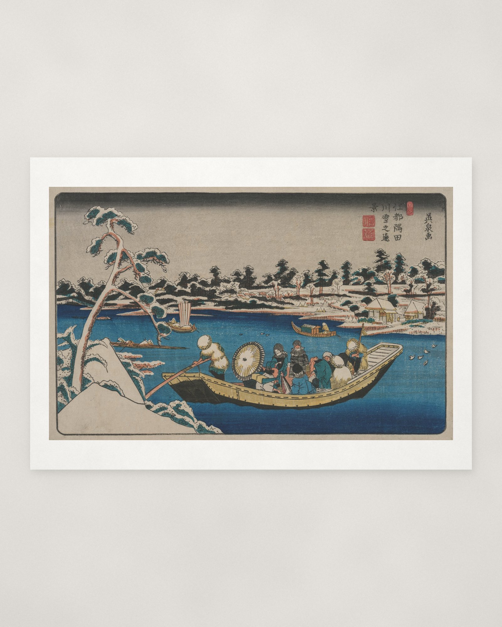 A Distant View of Snow on the Sumida River in Edo — 2