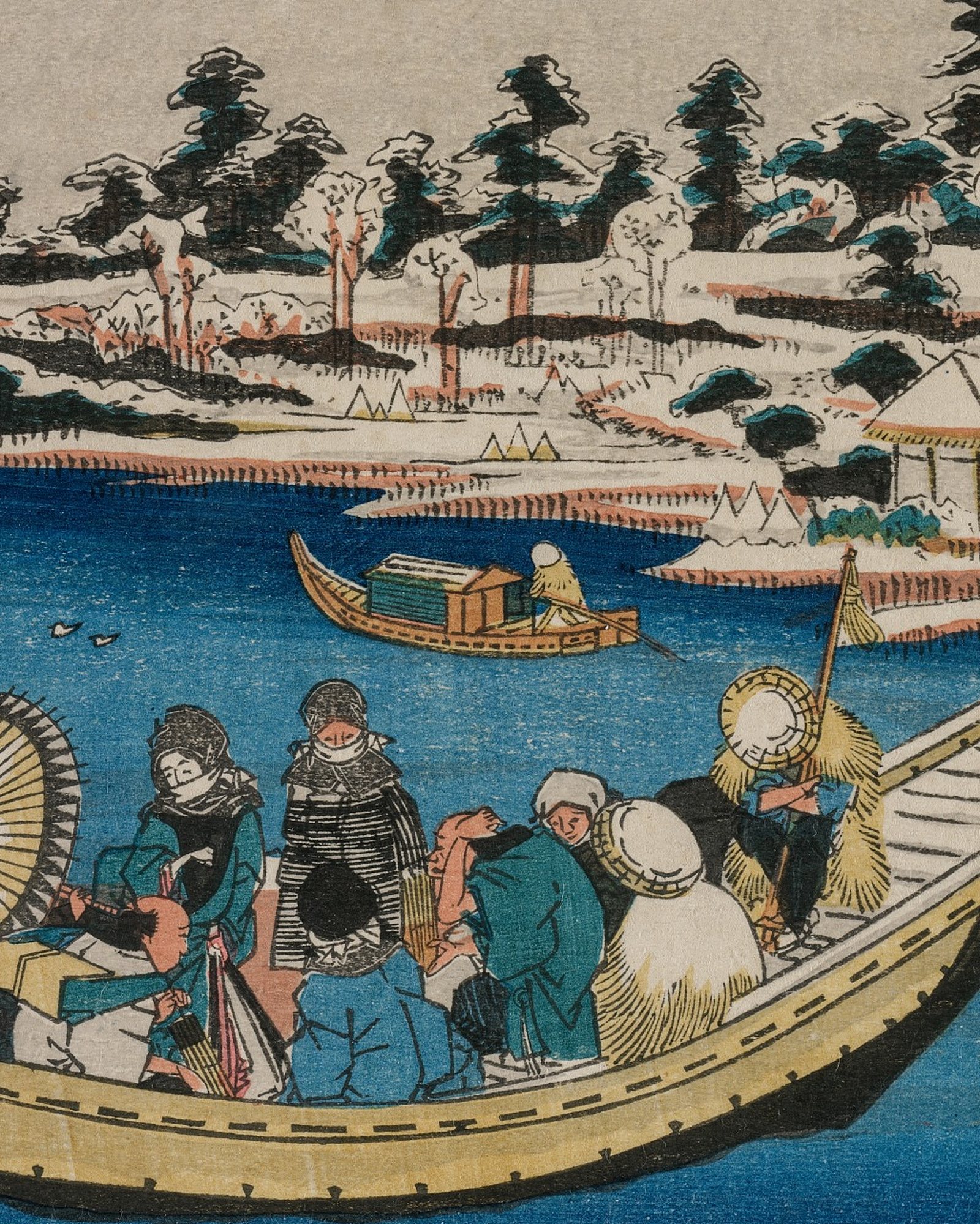 A Distant View of Snow on the Sumida River in Edo — 3