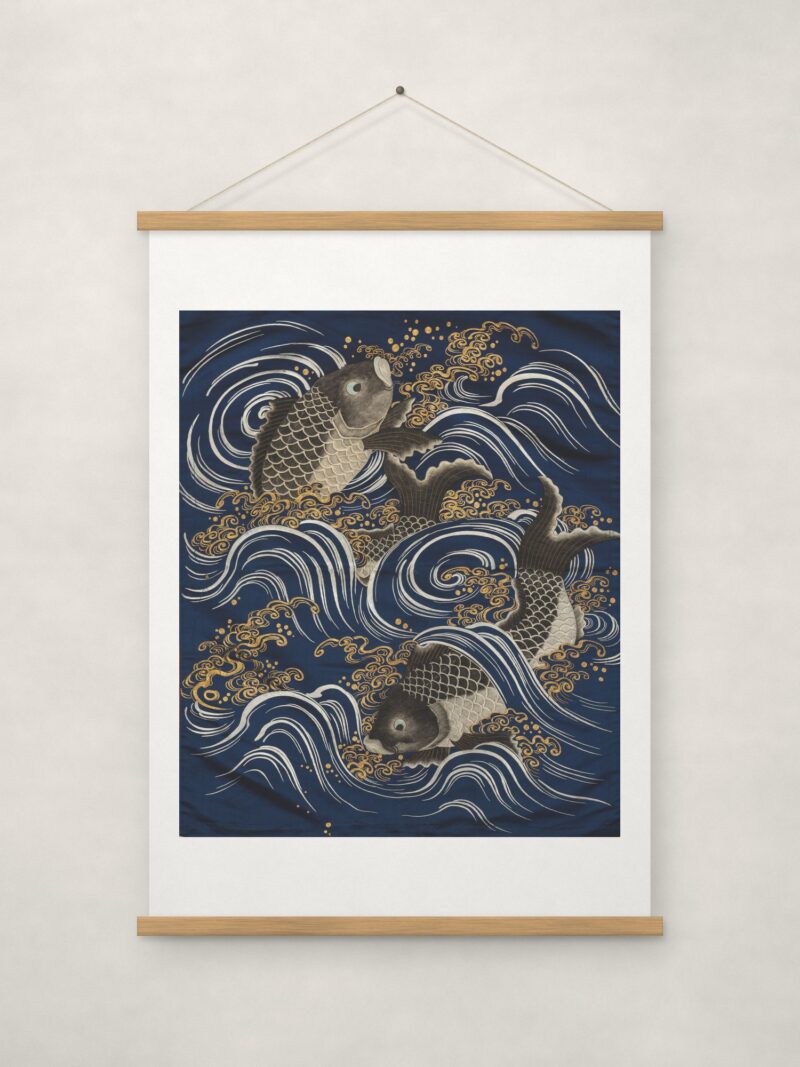 Gift Cover (Fukusa) with Carp in Waves