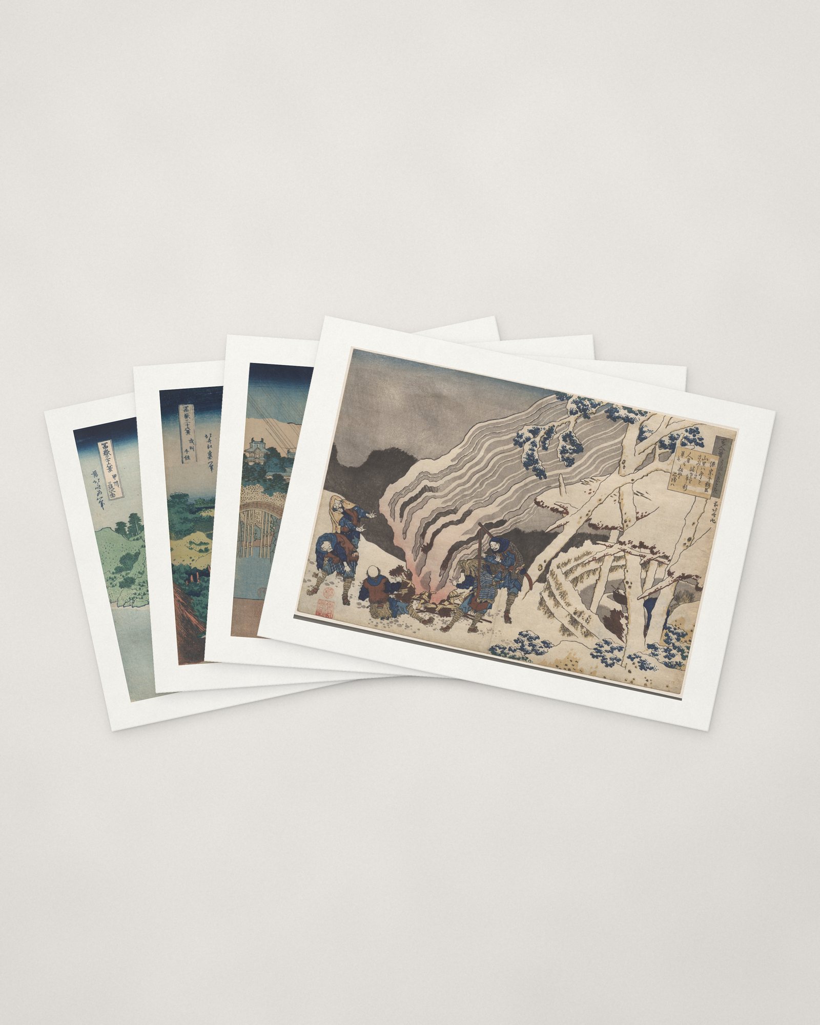 Hokusai Cards — four cards fanned