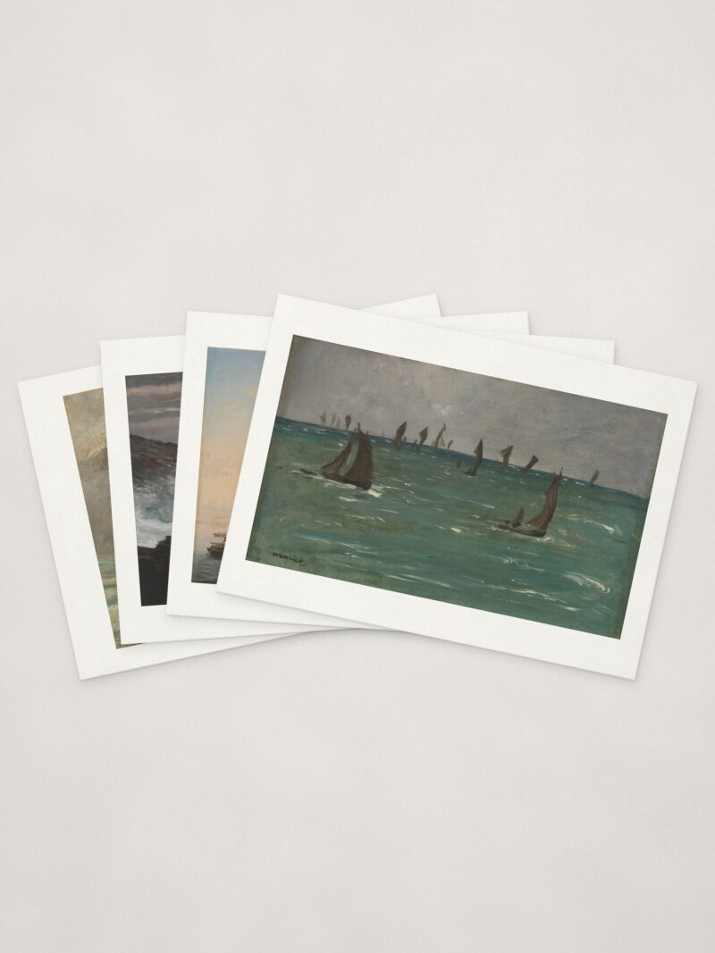 Seaside Cards — four cards fanned