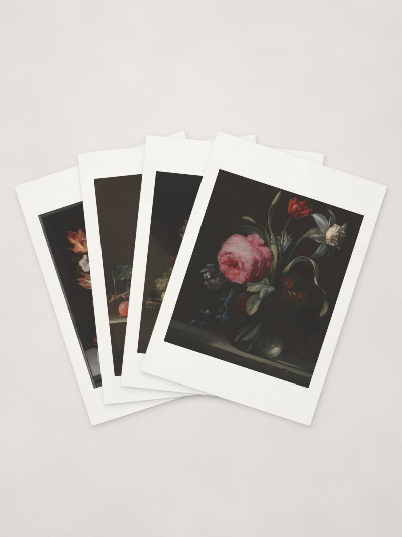 Dutch Still Life Cards — four cards fanned