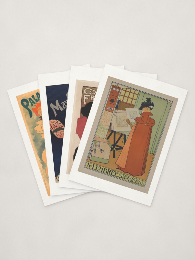 Belle Époque Poster Cards — four cards fanned